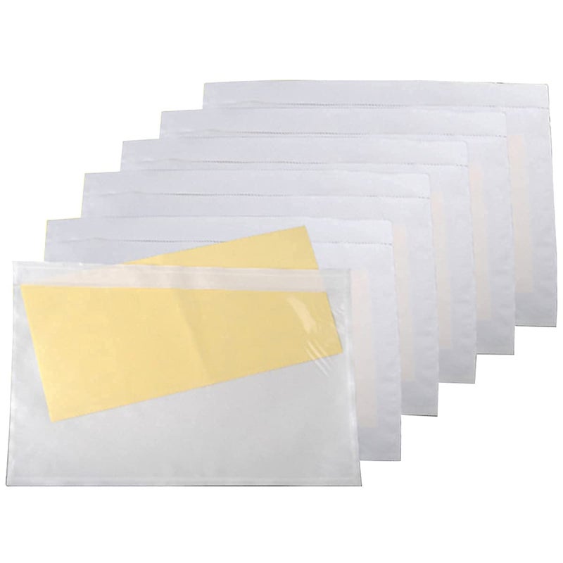 LabelMore أكياس مظاريف التعبئة من LabelMore مقاس 6 بوصات × 9 بوصات، وأغلفة ملصقات الشحن البلاستيكية الشفافة وقائمة التعبئة (50 قطعة) (6 بوصة × 9 بوصة، 50 قطعة) - Image 5